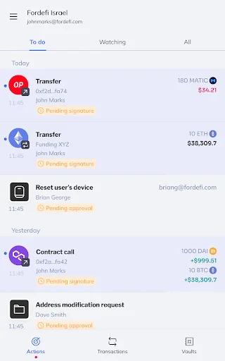 Download Fordefi Terbaru – Dompet DeFi Institusional Aman - Screenshot 5