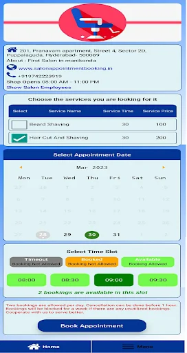 Download Salon Slot Booking Terbaru – Aplikasi Reservasi Mudah - Screenshot 9