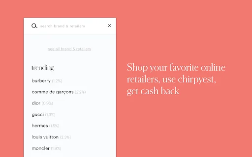 Chirpyest: Dapatkan Cash Back Belanja & Komisi Kreator - Screenshot 4