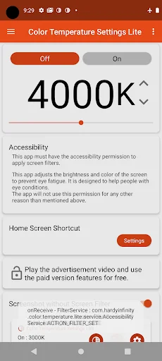 Download Color Temperature setting Lite – Atur Warna Layar Nyaman - Screenshot 1