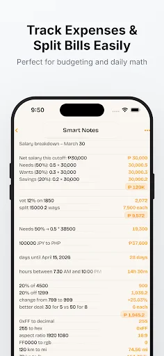 Download NoteCalc Terbaru – Notepad Pintar & Kalkulator Gratis - Screenshot 3