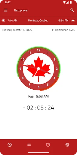 Download Adhan Canada Terbaru – Jadwal Salat & Kiblat Akurat - Screenshot 1