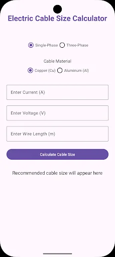 Download Electric Cable Size Calculator Terbaru – Gratis - Screenshot 2