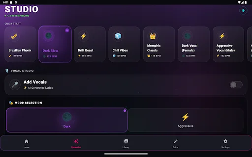 Phonk Maker: AI Song Generator – Buat Musik Phonk Keren Gratis - Screenshot 8