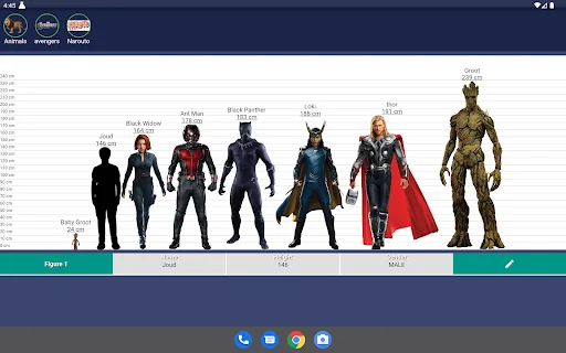 Download size Terbaru – Bandingkan Tinggi Karakter & Orang Gratis - Screenshot 11