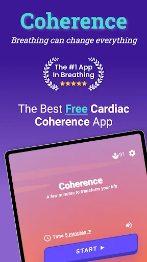 Download Cardiac Coherence Breathing – Latihan Pernapasan Efektif - Screenshot 9
