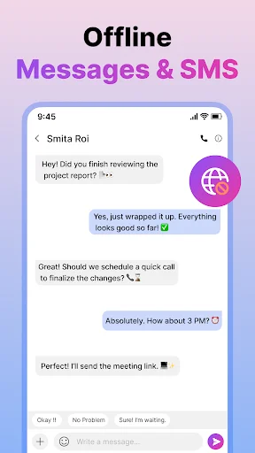 Download Messenger: Text SMS & Launcher Terbaru – Kirim Pesan Aman - Screenshot 3