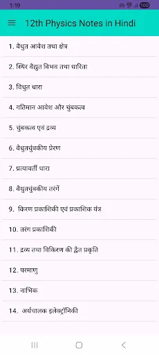 Download 12th Physics Notes in Hindi Terbaru – Catatan Lengkap - Screenshot 1