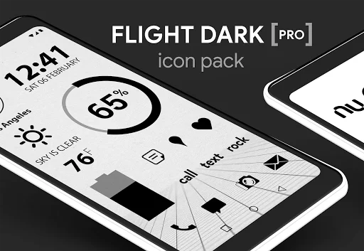 Download Flight Dark Pro – Icon Pack Terbaru – Ikon Minimalis - Screenshot 14