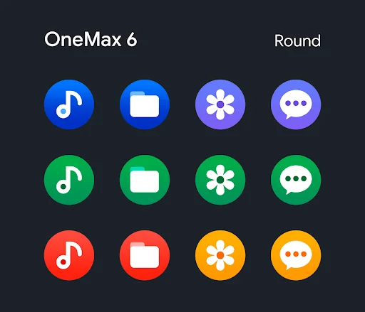 Download OneMax 6 Icon Pack Terbaru – Ikon Bulat Estetik Gratis - Screenshot 13