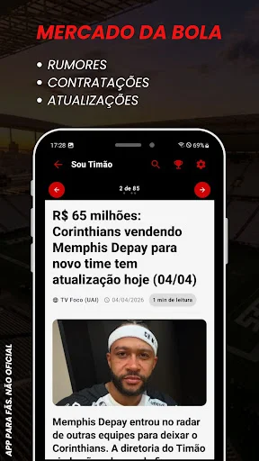 Download Sou Timão Notícias Corinthians – Berita Bola Terbaru - Screenshot 3