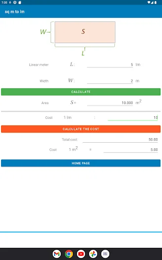 Download Linear Meter – m2 – Konversi Satuan Cepat & Gratis - Screenshot 10