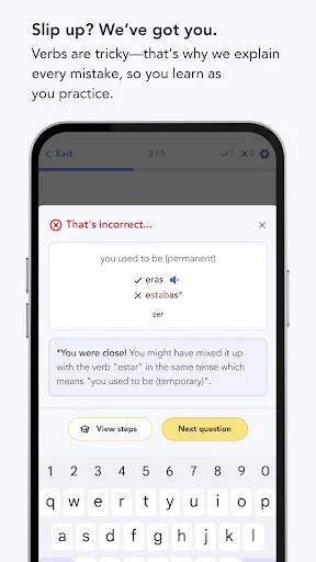 Download Ella Verbs: Belajar Konjugasi Kata Kerja Spanyol - Screenshot 4