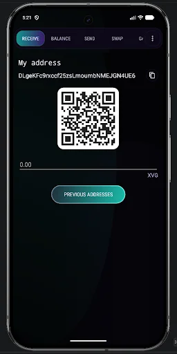 Download Verge XVR Wallet Terbaru – Dompet Kripto Aman Android - Screenshot 2