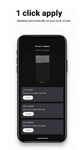 Download Life Calendar Wallpaper Terbaru – Pantau Progres Hidup - Screenshot 1