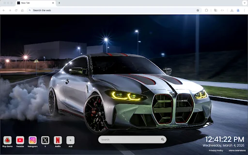 Download BMW M4 CSI Night Drift Wallpaper HD – Gratis - Screenshot 2