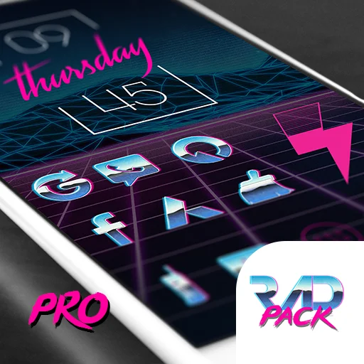 Download Rad Pack Pro – Tema 80-an Ikon Retro Terbaik di Android