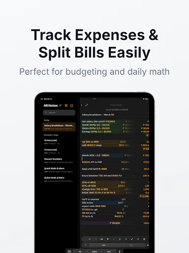 Download NoteCalc Terbaru – Notepad Pintar & Kalkulator Gratis - Screenshot 8
