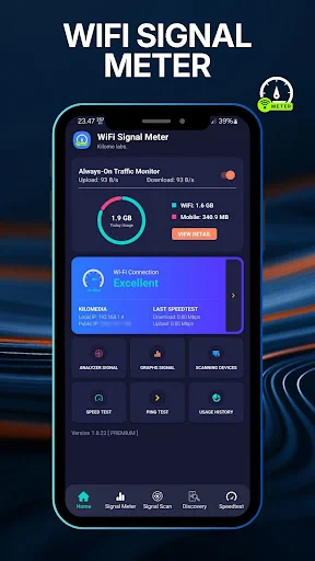 Download WiFi Signal Meter & Analyzer Terbaru – Cek Sinyal Gratis - Screenshot 1