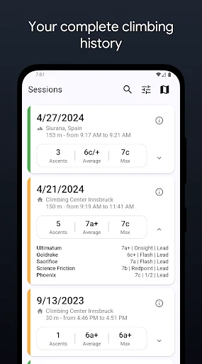 Download Climbing Tracker Terbaru – Log & Statistik Panjat Tebing - Screenshot 5