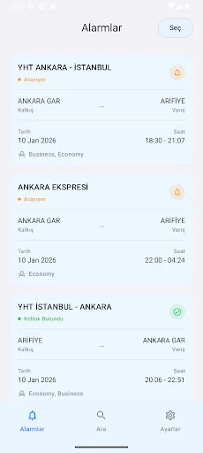 Download Tren Koltuk Alarm Terbaru – Cari Kursi Kereta Api Otomatis - Screenshot 3