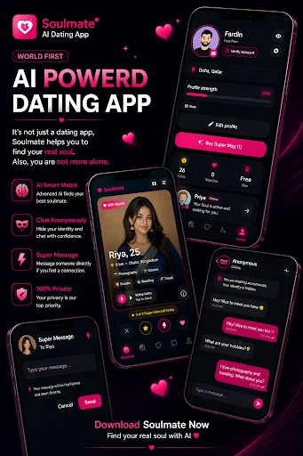 Download Soulmate AI Dating App Terbaru – Cari Pasangan & Chat - Screenshot 1