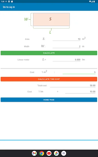 Download Linear Meter – m2 – Konversi Satuan Cepat & Gratis - Screenshot 11