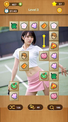 Download Sexy Shisen Sho Girls Mahjong Terbaru – Game Puzzle Seru - Screenshot 4