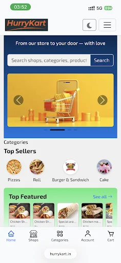 Download HurryKart Terbaru – Aplikasi Pesan Antar Makanan & Toko - Screenshot 1