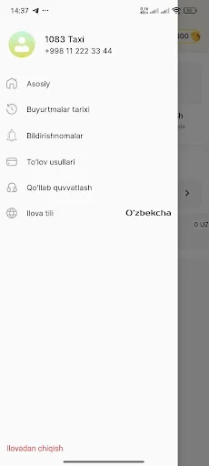 Download Urganch 1083 Taxi Terbaru – Pesan Taksi Cepat & Mudah - Screenshot 3