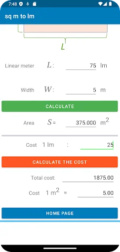 Download Linear Meter – m2 – Konversi Satuan Cepat & Gratis - Screenshot 4