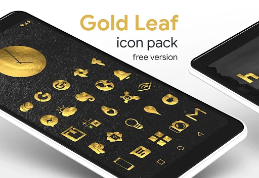 Download Gold Leaf Icon Pack Terbaru – Ikon Mewah Elegan - Screenshot 1