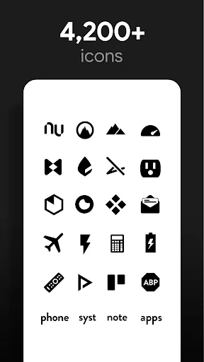 Download Flight Dark Pro – Icon Pack Terbaru – Ikon Minimalis - Screenshot 2