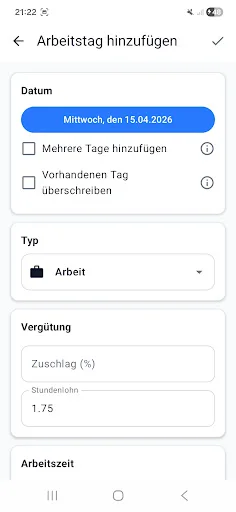 Download Stundenrechner Pro Terbaru – Hitung Jam Kerja Mudah - Screenshot 4