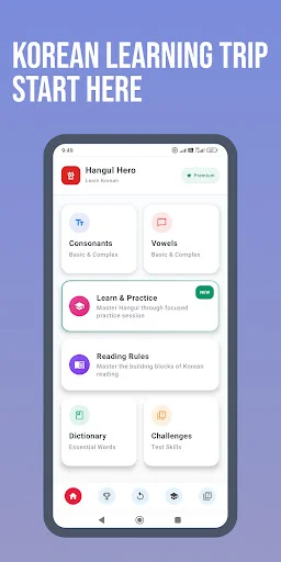 Download Learn Korean Alphabet: Hangul – Belajar Hangeul Gratis - Screenshot 1