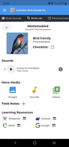 Unduh Australian Birds Sounds Pro – Koleksi Suara Burung Australia - Screenshot 6