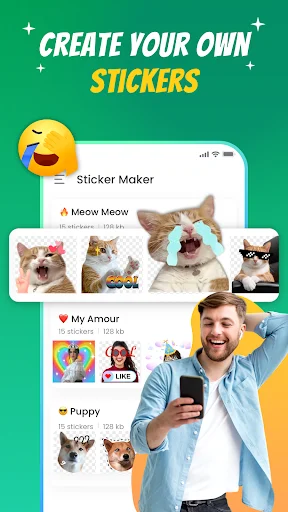 Sticker Maker – Sticker Vibe Terbaru – Buat Stiker WA Gratis - Screenshot 2