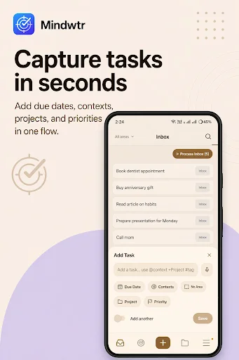 Download Mindwtr Terbaru – Kelola Tugas GTD Offline Gratis - Screenshot 1