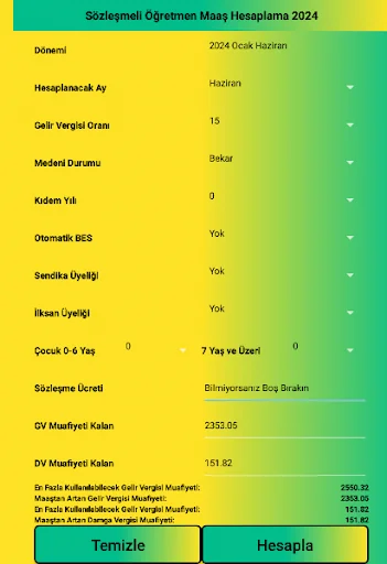 Download Maaş ve Ek Ders Hesaplama 2025 – Kalkulator Gaji Guru - Screenshot 8