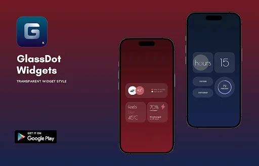 Download GlassDot Widgets For KWGT Terbaru – Widget Transparan - Screenshot 6