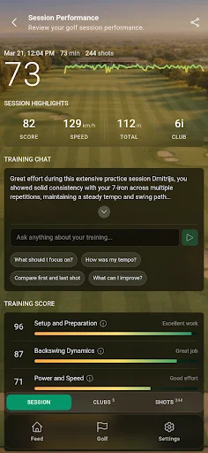 Download FocusGolf Terbaru – Analisis Ayunan Golf AI di Smartwatch - Screenshot 4