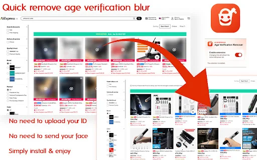 Download AliExpress Age Verification Remover – Hapus Blur Gratis - Screenshot 1