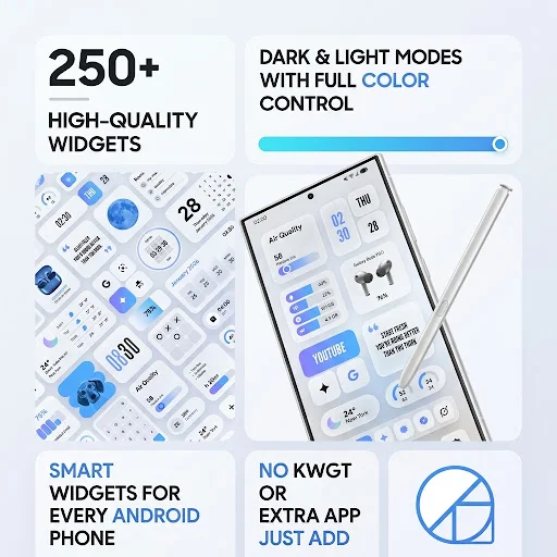 Download Glass Widgets & Theme Pro – Widget Estetik Gratis - Screenshot 1