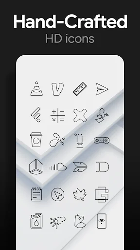 Download Lines Dark Pro – Ikon Minimalis Elegan untuk Android - Screenshot 3