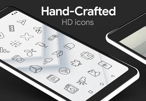 Download Lines Dark Pro – Ikon Minimalis Elegan untuk Android - Screenshot 11