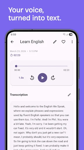 Download Scribr: Voice to Text Terbaru – Transkripsi Offline - Screenshot 3