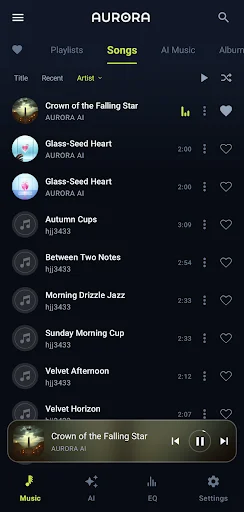 Download AI Music Player – AURORA Terbaru – Pemutar Musik AI - Screenshot 2