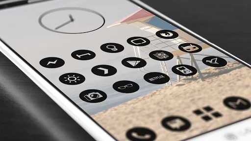 Download Dark Void – Black Circle Icons Terbaru – Kustomisasi HP - Screenshot 11