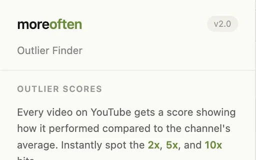 Download Outlier Finder Terbaru – Riset Video Viral YouTube - Screenshot 2