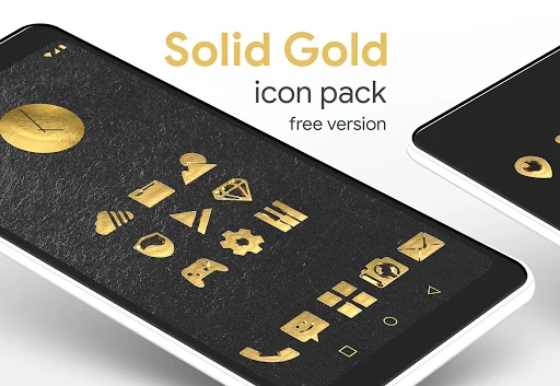 Download Solid Gold – Icon Pack Terbaru – Ikon 3D Mewah - Screenshot 1